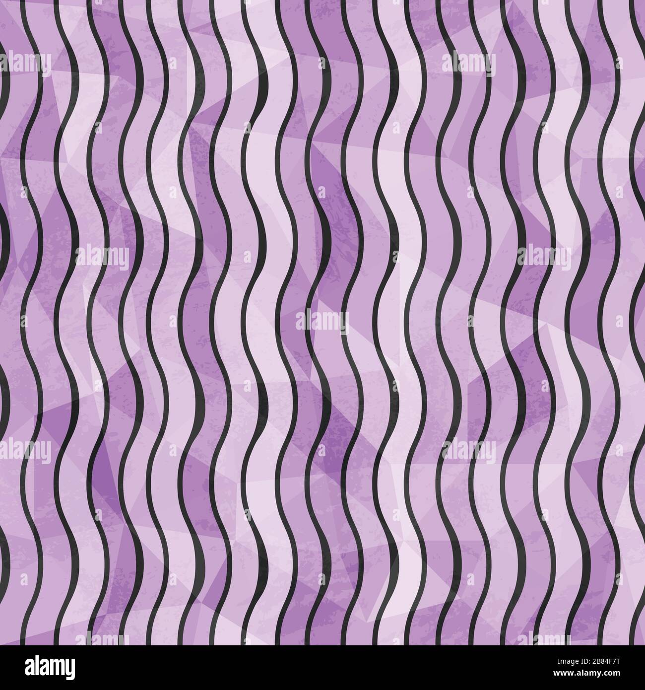 Abstrakte Kurven nahtloses Muster mit Grunge-Effekt Stock Vektor