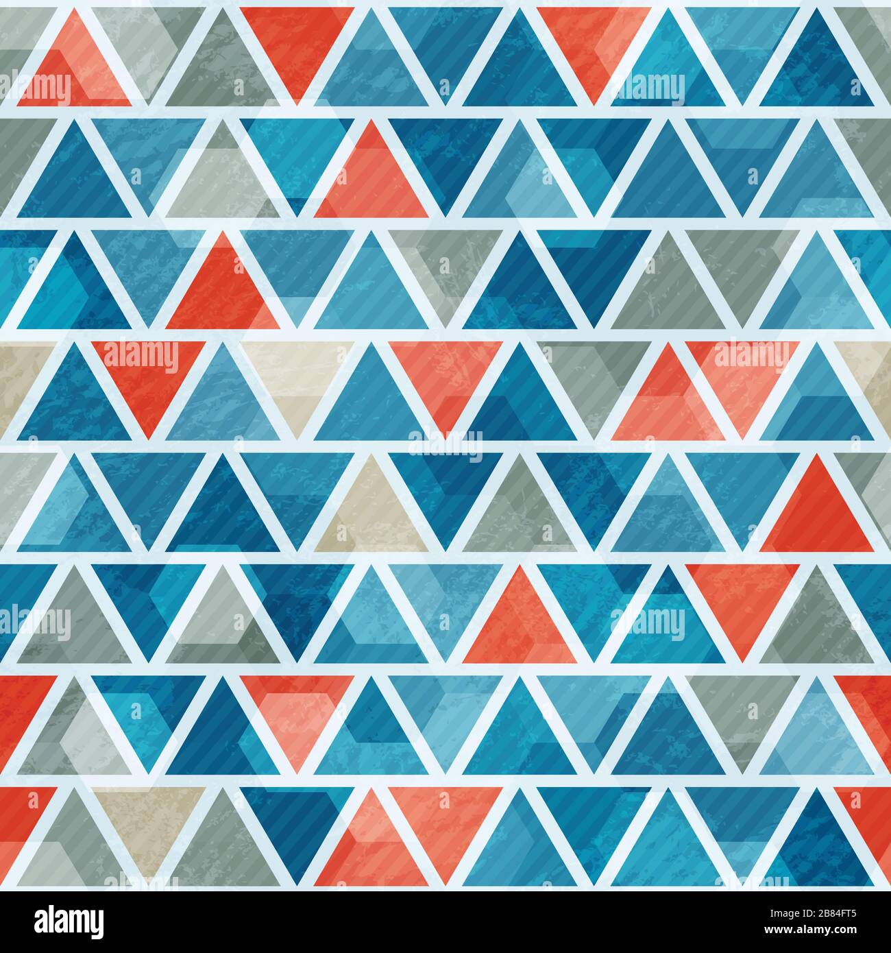 Abstraktes blaues Dreieck - nahtloses Muster Stock Vektor