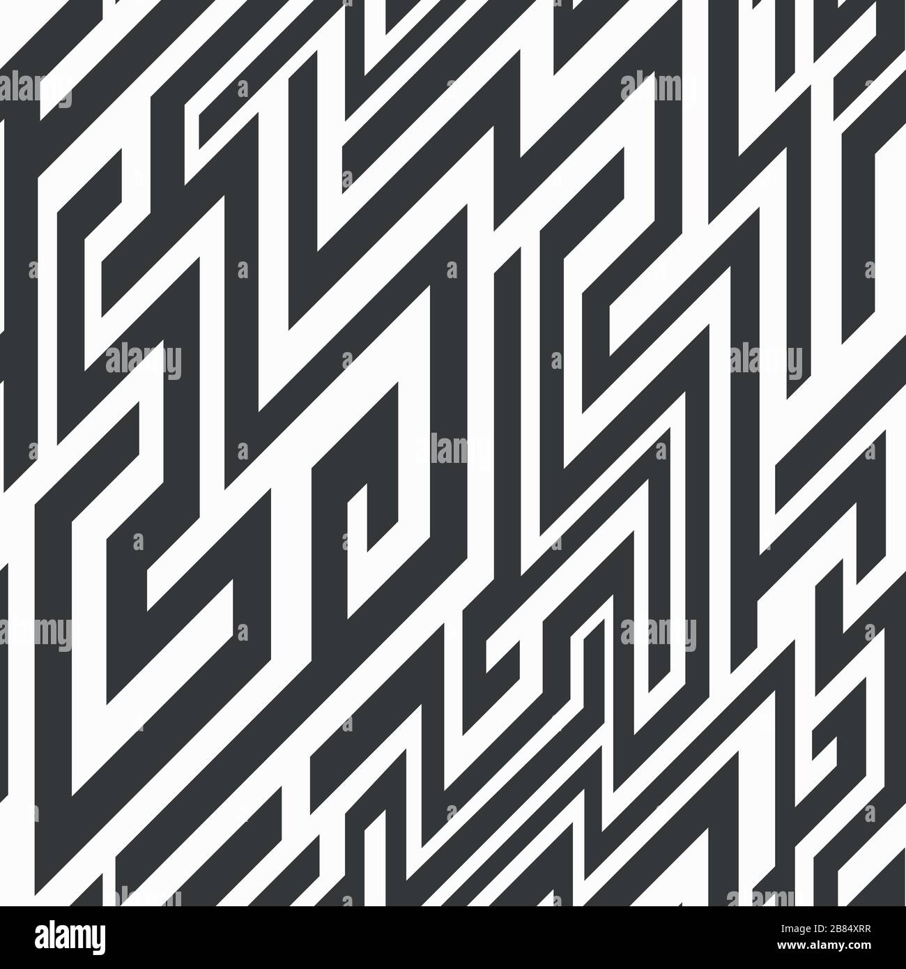 Nahtloses Muster für monochrome Linien Stock Vektor