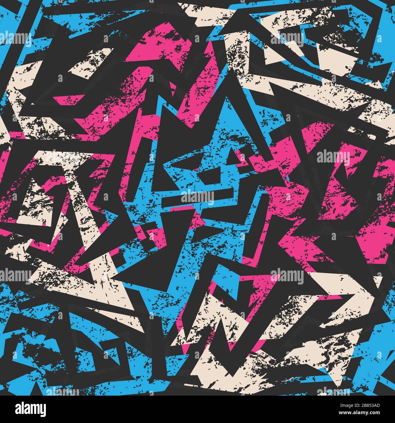 Blaues Grunge nahtloses Muster Stock Vektor