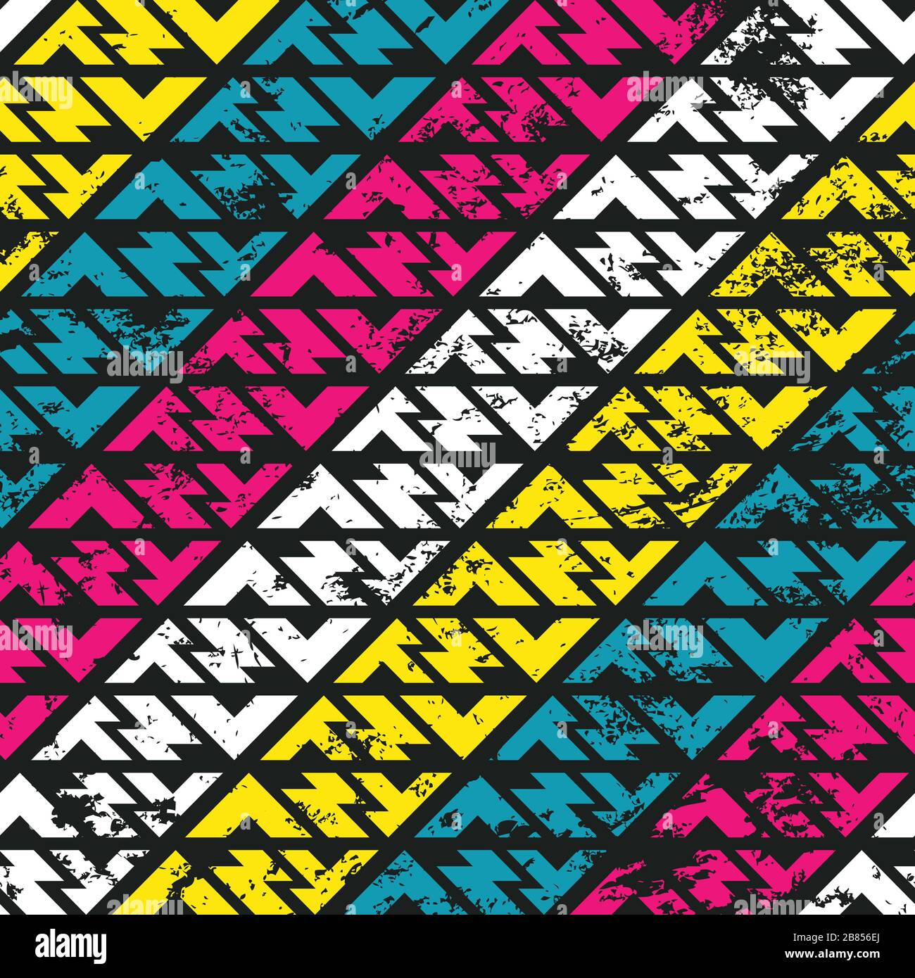 Helle Streifen nahtloses Muster mit Grunge-Effekt Stock Vektor