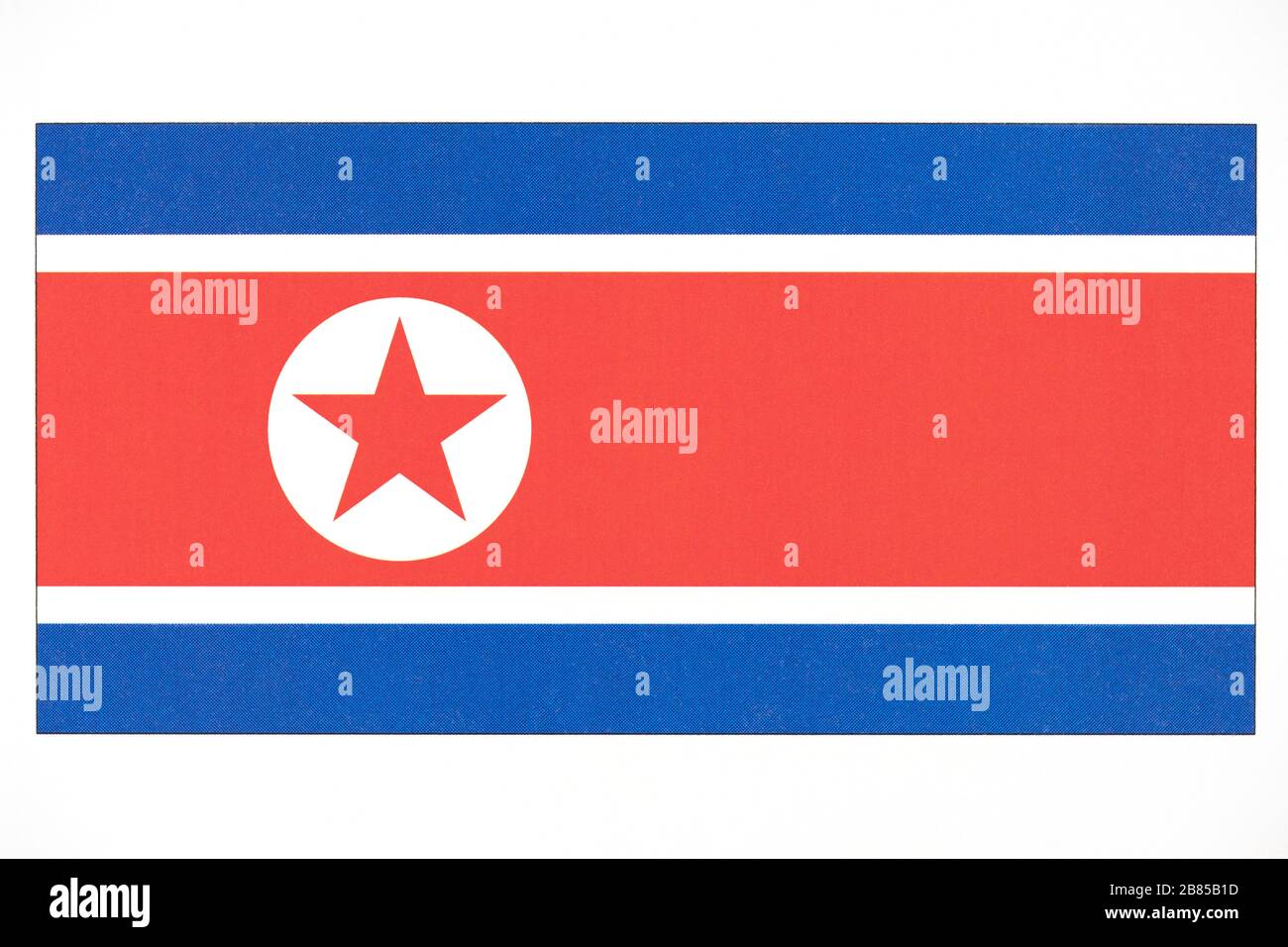 Nationalflaggen Nordkoreas. Stockfoto