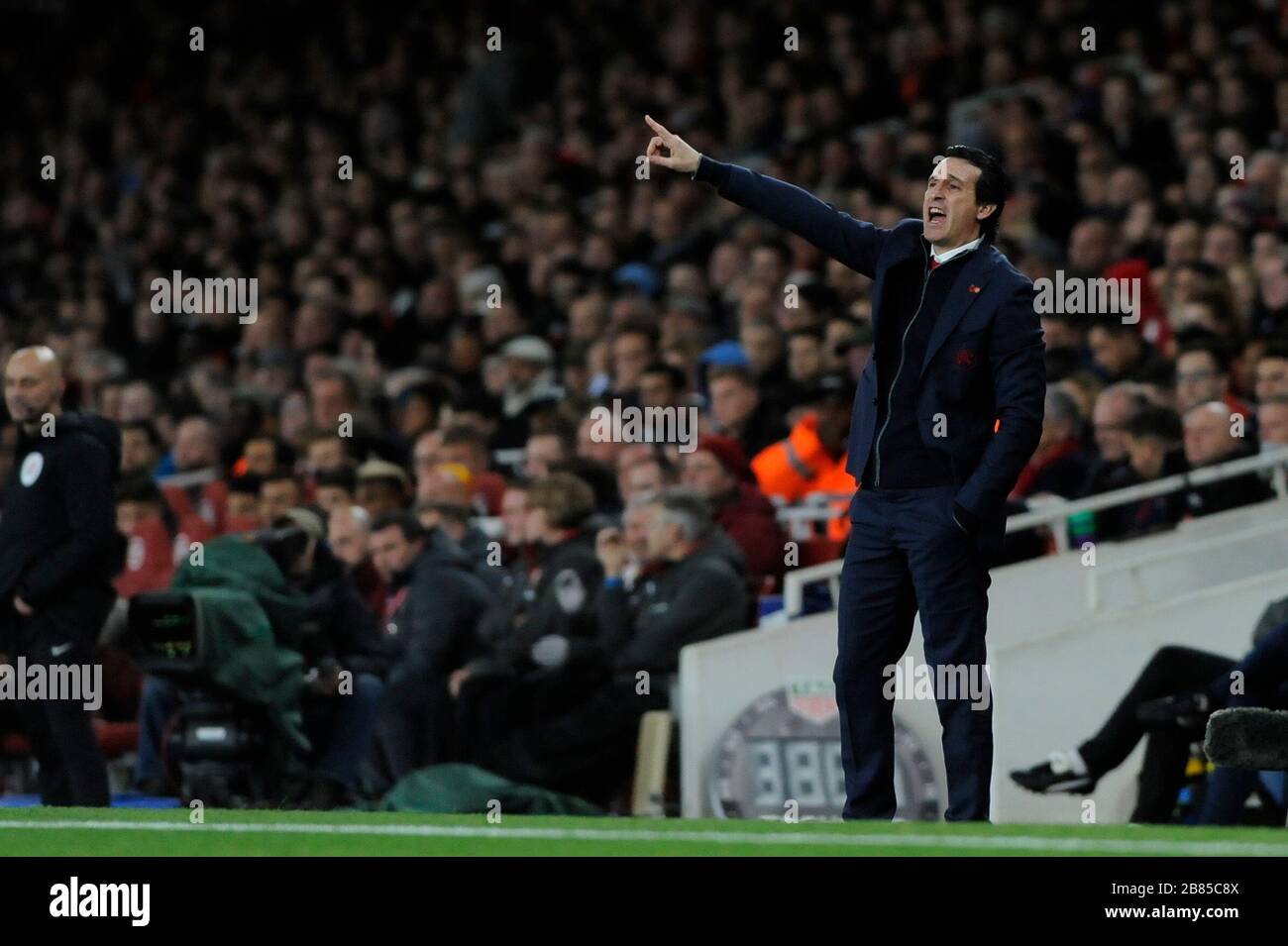 Arsenal-Manager Unai Emery während des Premier-League-Spiels zwischen Arsenal und Wolverhampton Wanderers im Emirates Stadium in London, Großbritannien - 11. November 2018 Stockfoto
