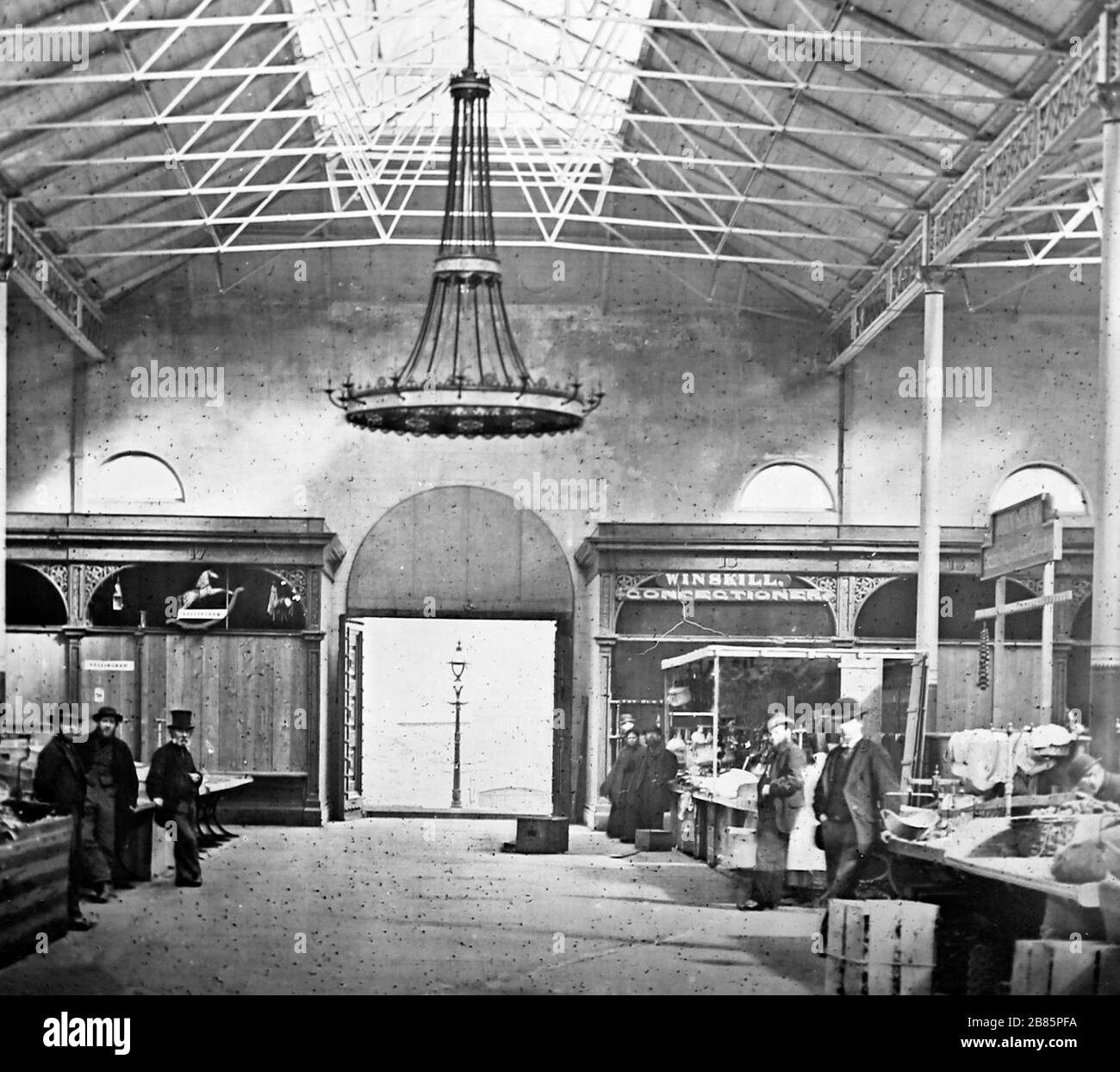 Burnley Market Hall, ca. 1870 Stockfoto