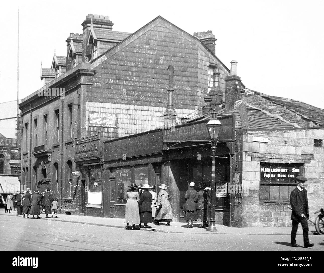Old Red Lion Inn, Burnley, Anfang der 1900er Jahre Stockfoto