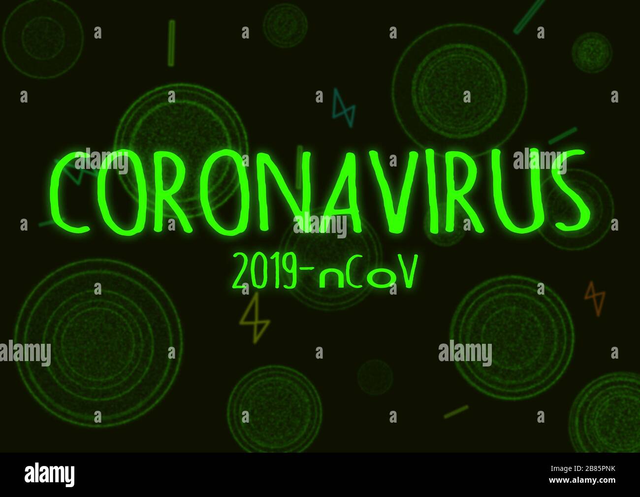 Anschauliches Beispiel für das neue chinesische Coronavirus, Covid-19 oder 2019 nCov Stockfoto