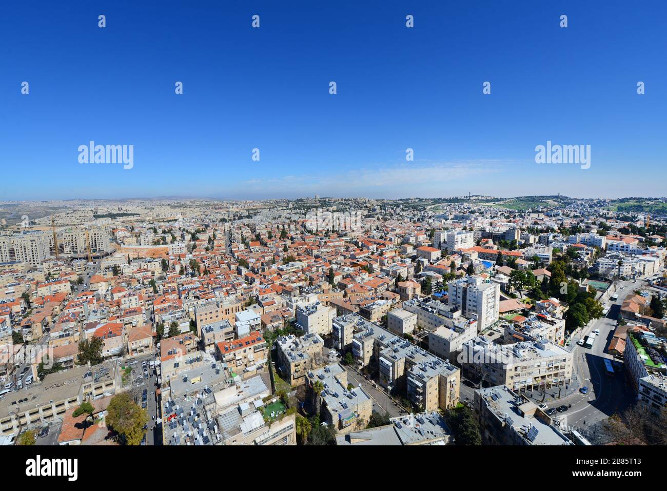 Luftaufnahmen von Jerusalem. Stockfoto