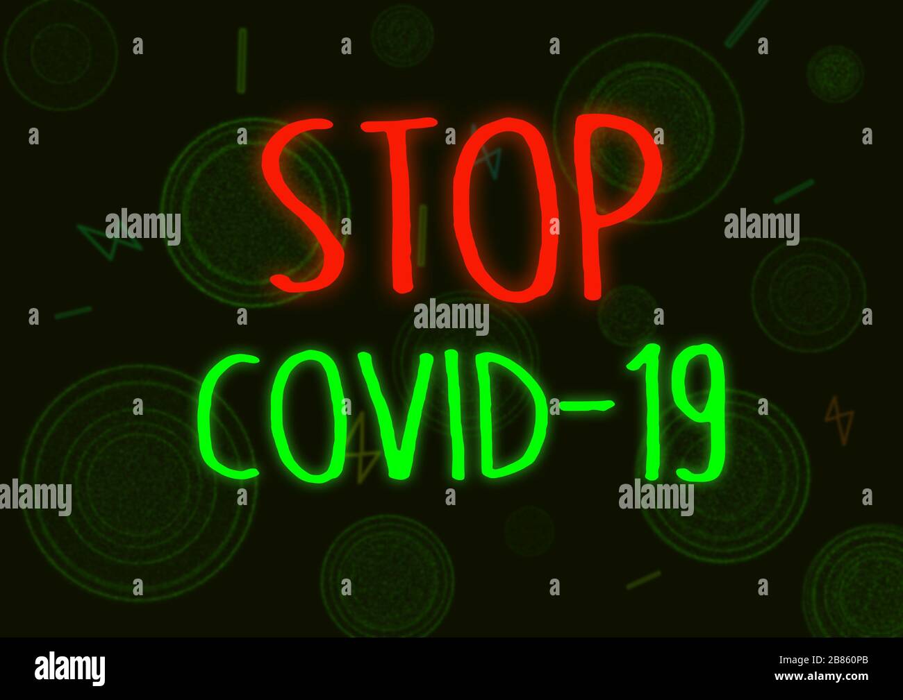 Anschauliches Beispiel für das neue chinesische Coronavirus, Covid-19 oder 2019 nCov Stockfoto