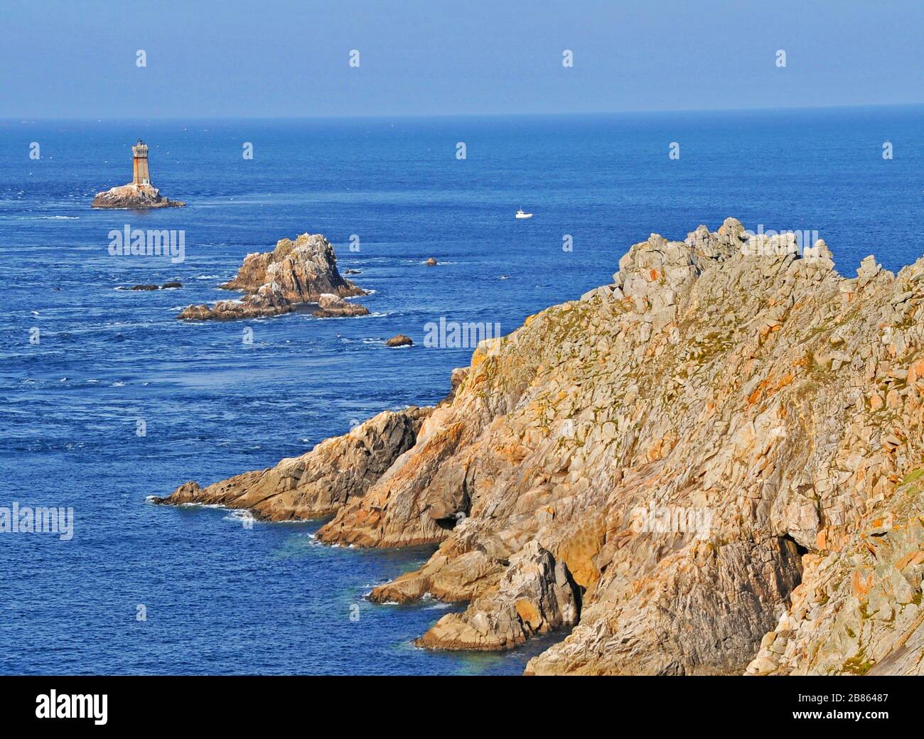 Pointe du Raz, Plogoff, Finistère, Bretagne, Frankreich Stockfoto