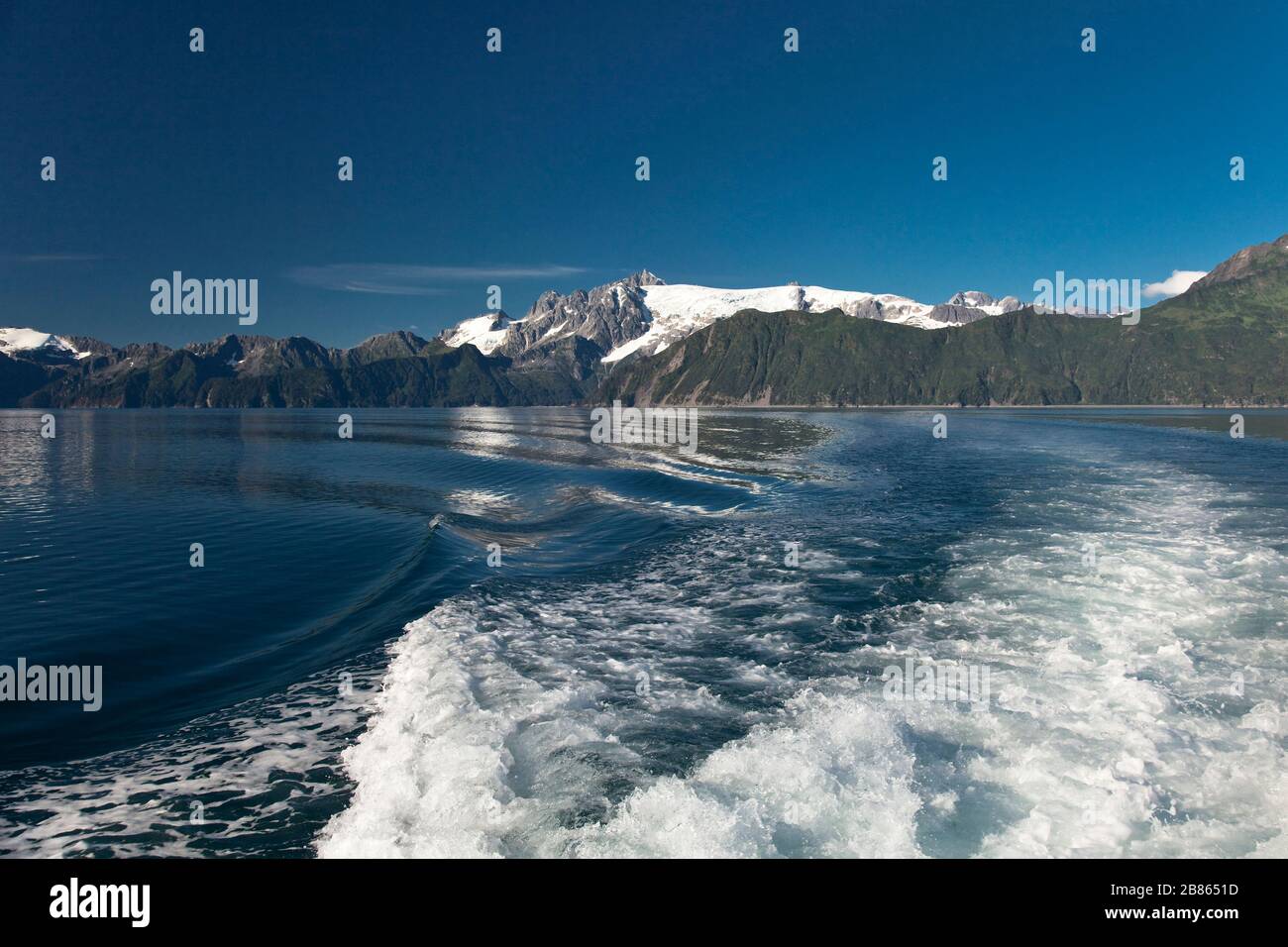 Unruhige Gewässer in der Aialik Bay, Alaska Stockfoto