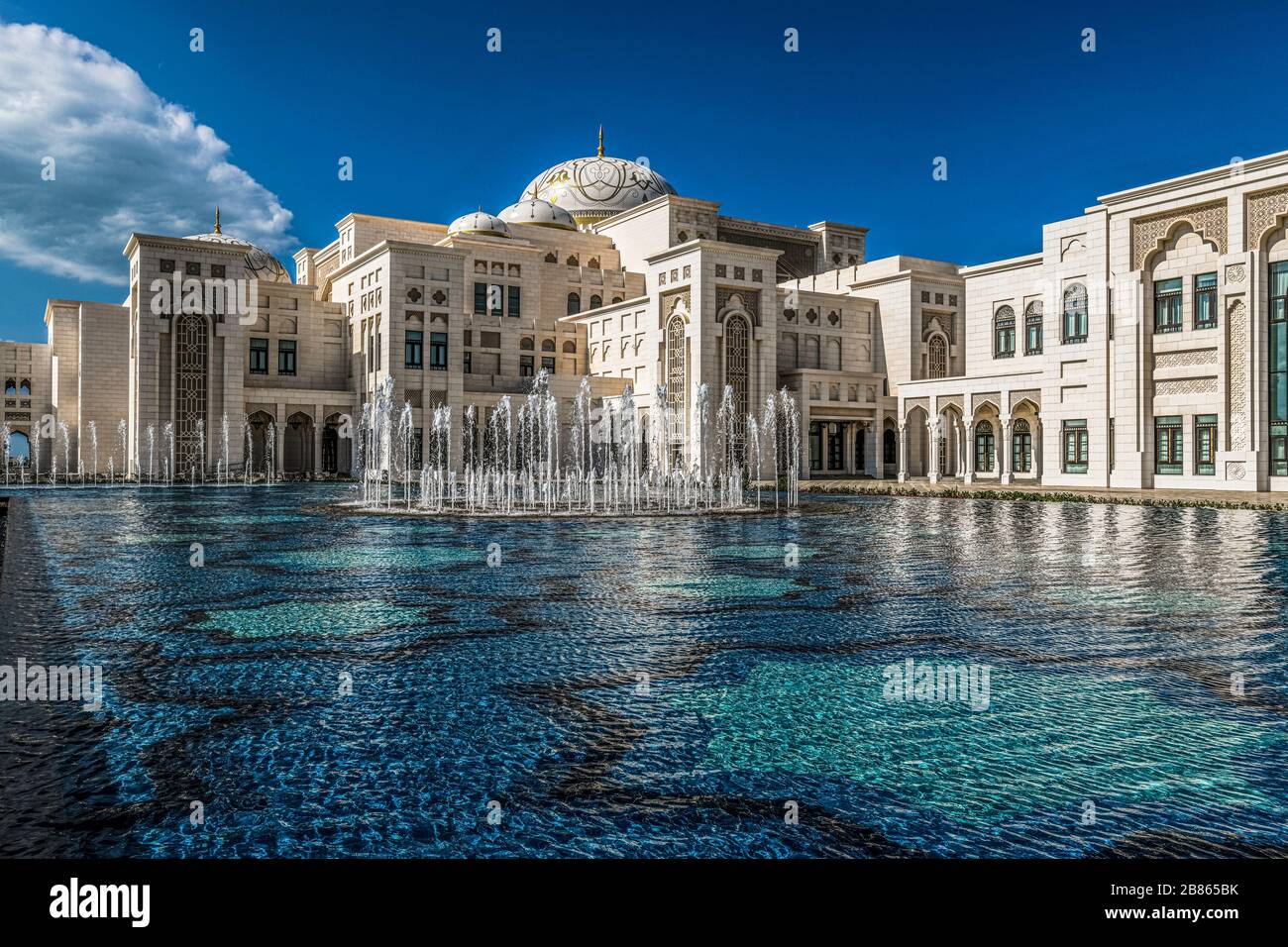 Vereinigte Arabische Emirate. Abu Dhabi. Präsidentenpalast Qasr Al Watan Stockfoto