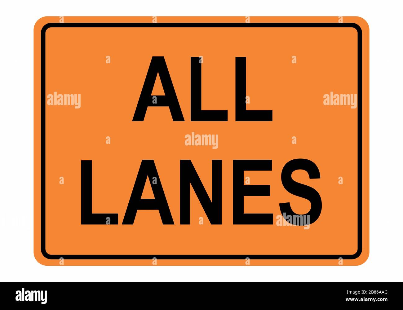 Alle Fahrspuren Straßenschild Stock Vektor