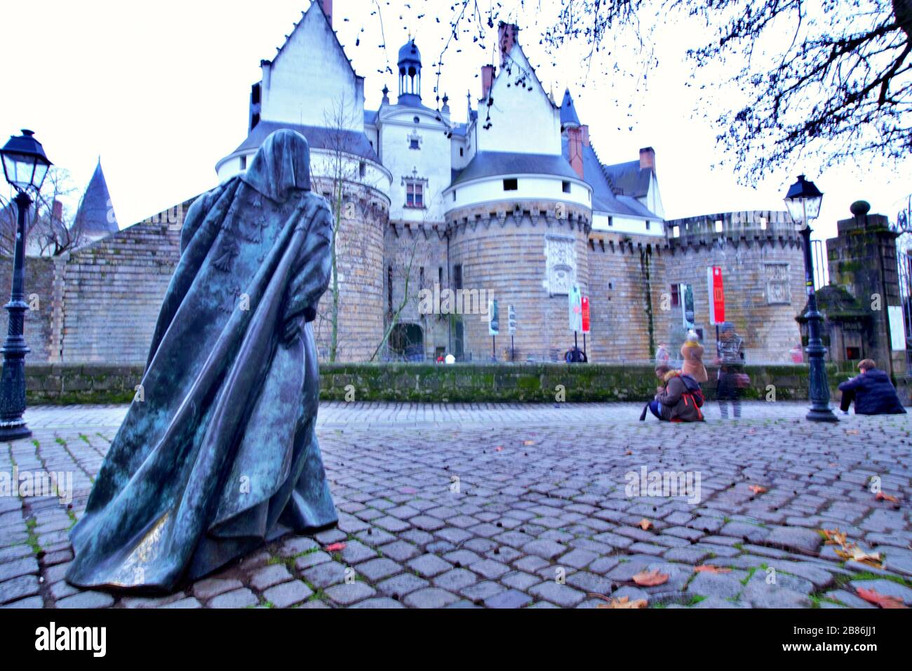 Sonntag, 15. März 2020:. Nantes, Frankreich - Statue der Königin von Frankreich, Anne de Bretagne. Nantes Frankreich Stockfoto