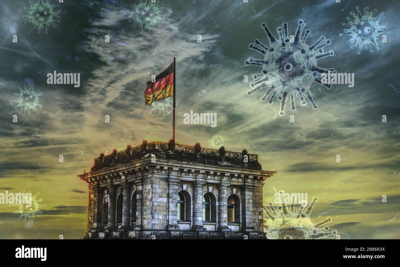 Coronavirus zu Berlin, Bundestag deutsch: Epidemie in Deutschland Stockfoto