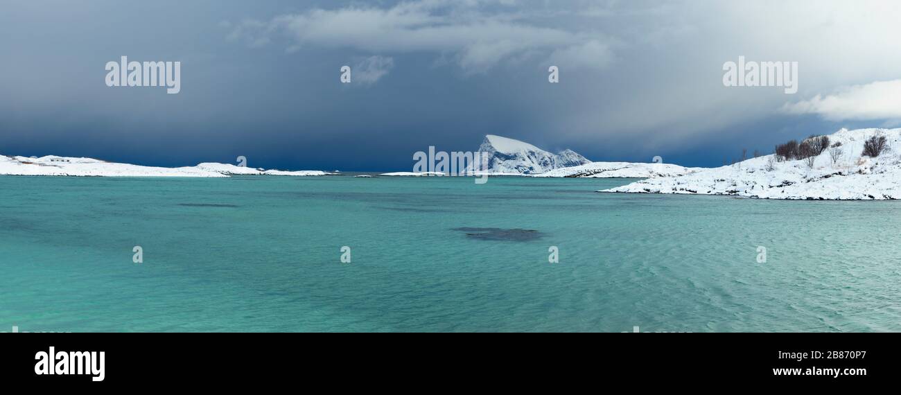 Nordnorwegen, Sommaroy-Insel, oberhalb des Polarkreises. Stockfoto