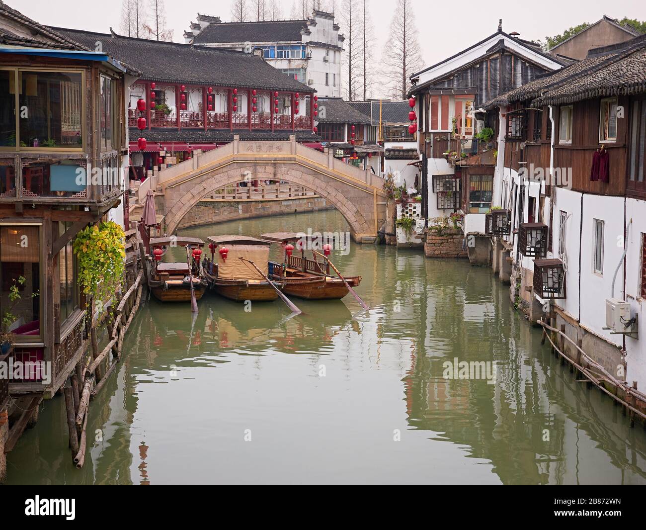 Zhujiajiao Ancient Water Town in Shanghai Stockfoto