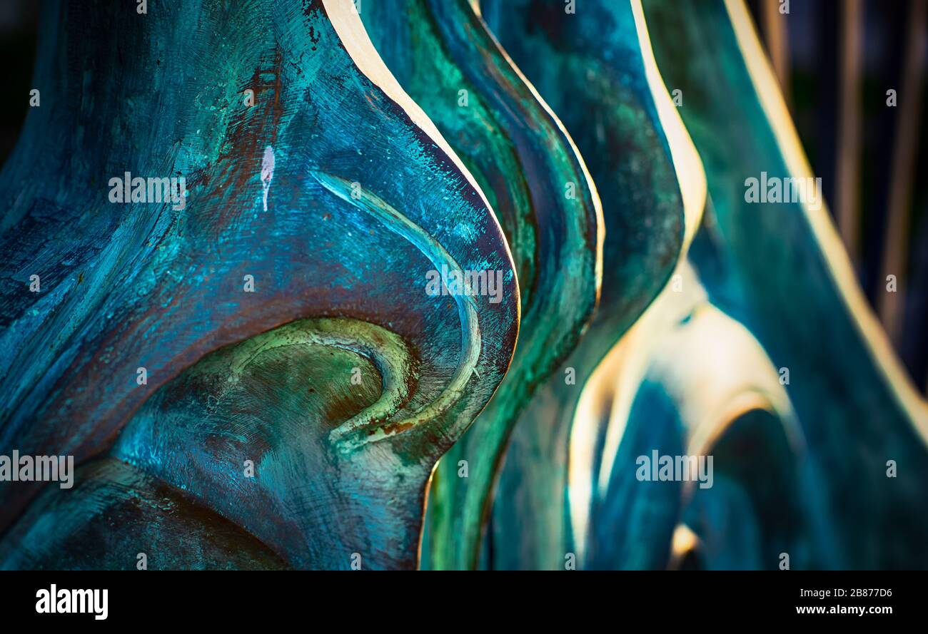 Nahaufnahmen von sich wiederholenden Motiven oder Elementsuiten für Hintergrund oder Hintergrund, in Farbe oder Schwarzweiß. Stockfoto