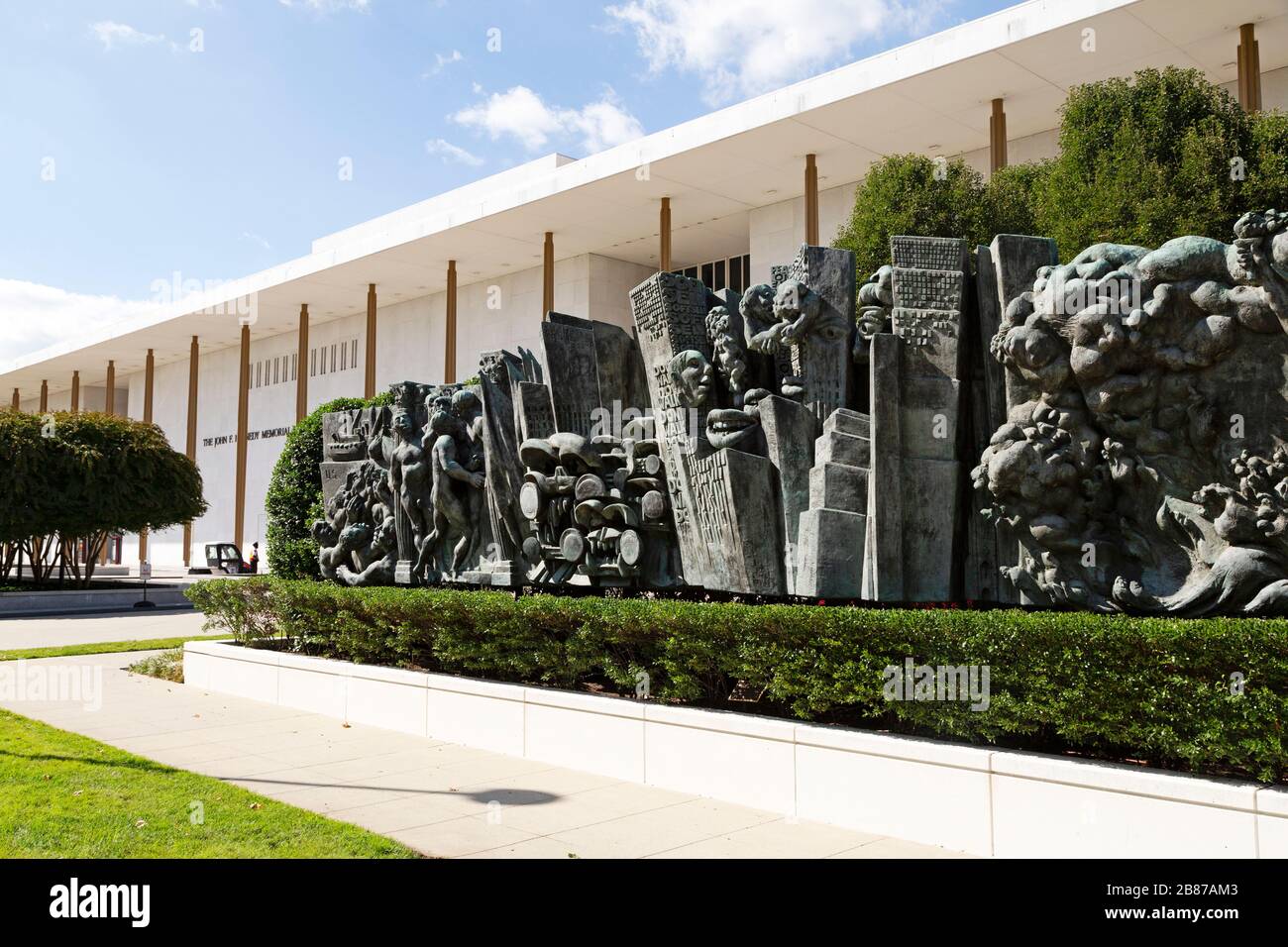 Außenansicht des John F. Kennedy Center for the Performing Arts in Washington DC, USA. Stockfoto