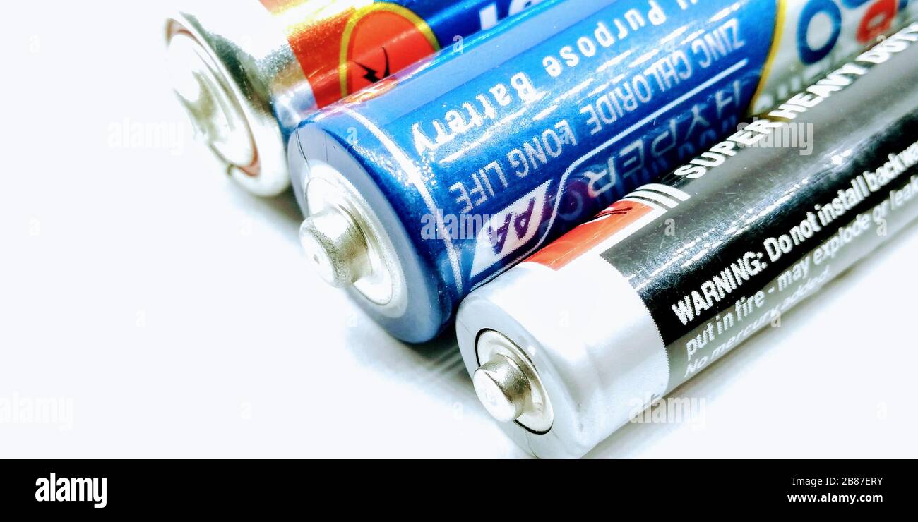 Ein Bild der elektrischen Batterie Stockfoto