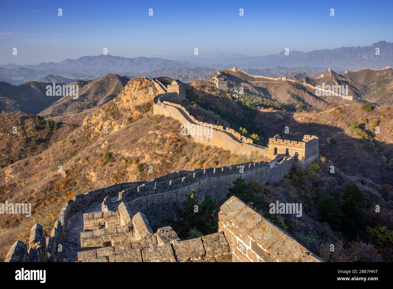 Jinshanling, chinesische Mauer, Peking Stockfoto