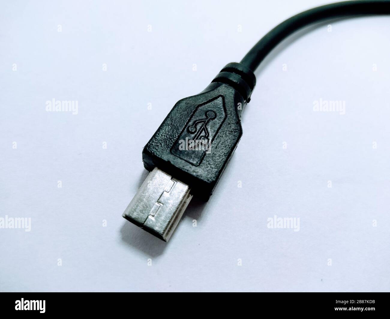 Ein Bild des usb-Kabels Selective Focus Stockfoto