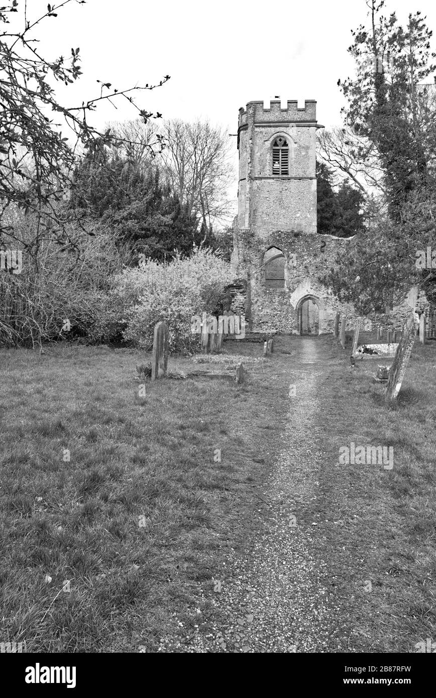 Fotos, die in und um das kleine Dorf Ayot St Lawrence in Hertfordshire UK aufgenommen wurden Stockfoto