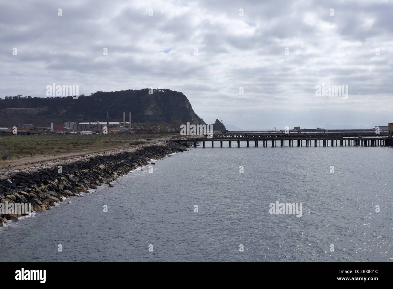 Bagnoli - Panorama costiero dal Pontile Nord Stockfoto