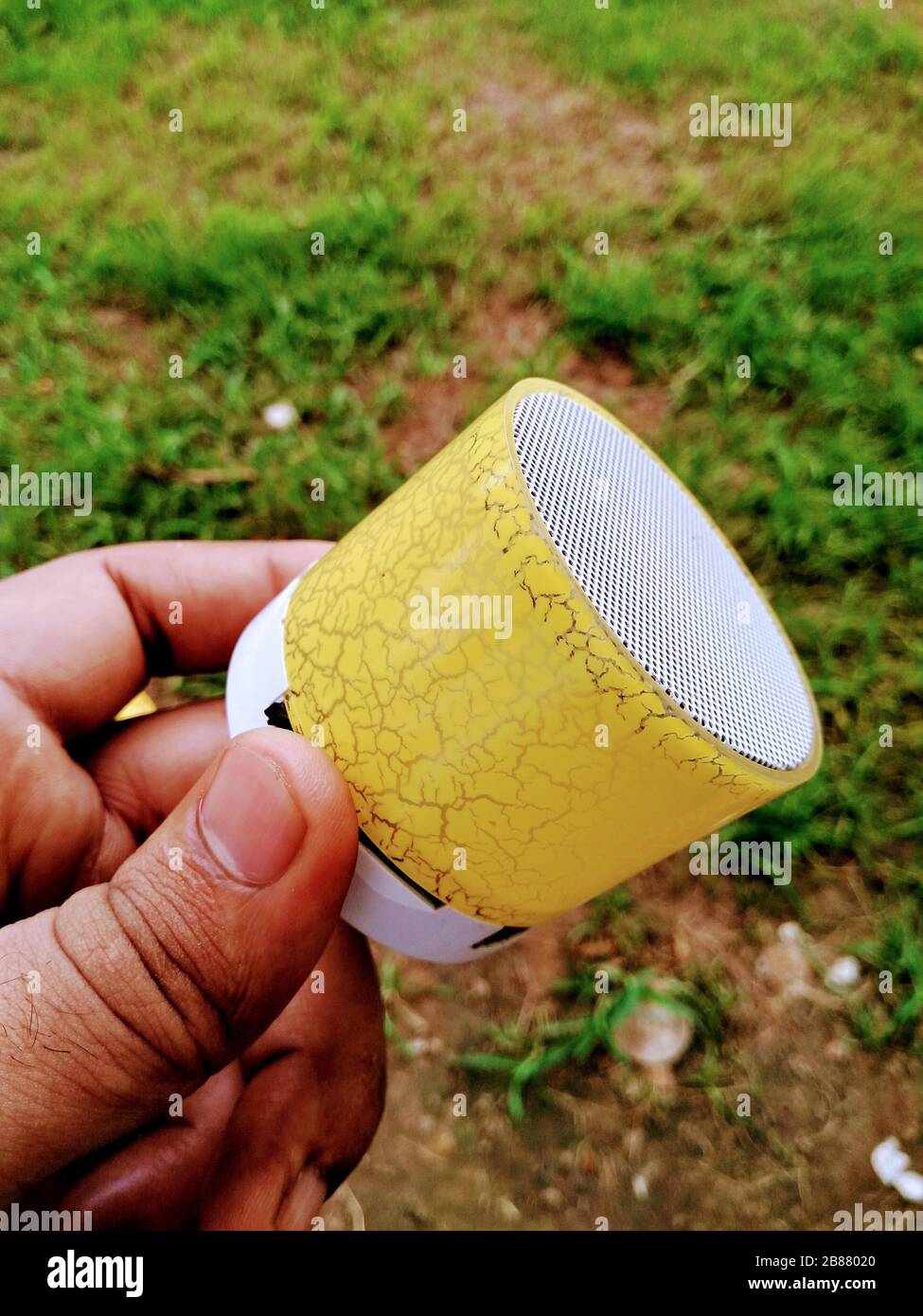 Ein Bild des kabellosen Lautsprechers Stockfoto