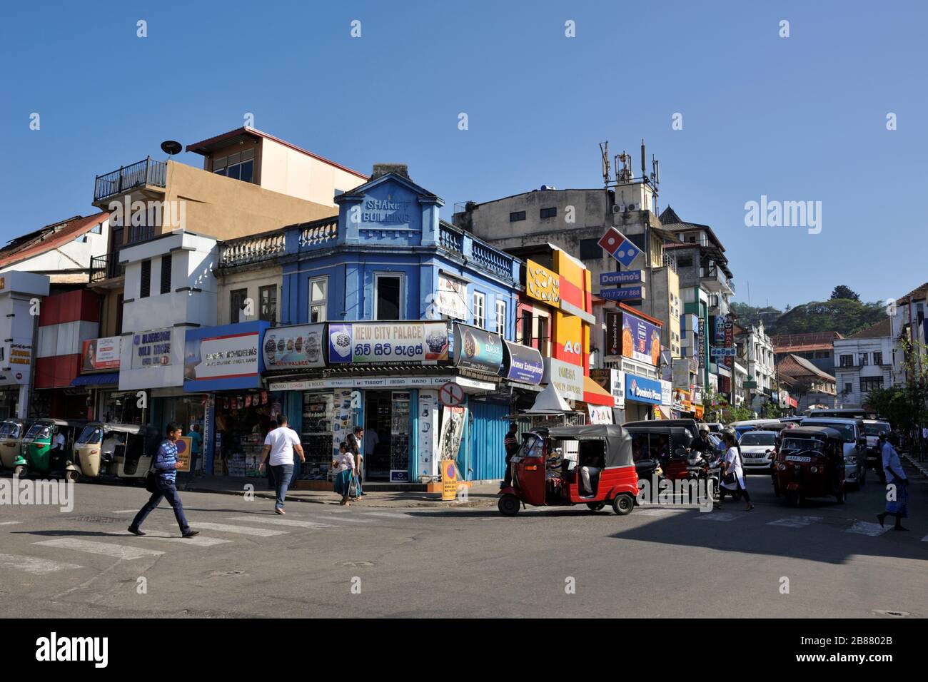 Sri Lanka, Kandy, Straßen der Altstadt Stockfoto