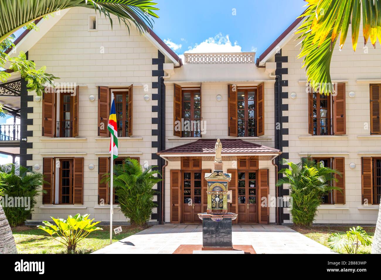 Nationalmuseum, Victoria, Mahe Island, Seychellen, Indischer Ozean Stockfoto