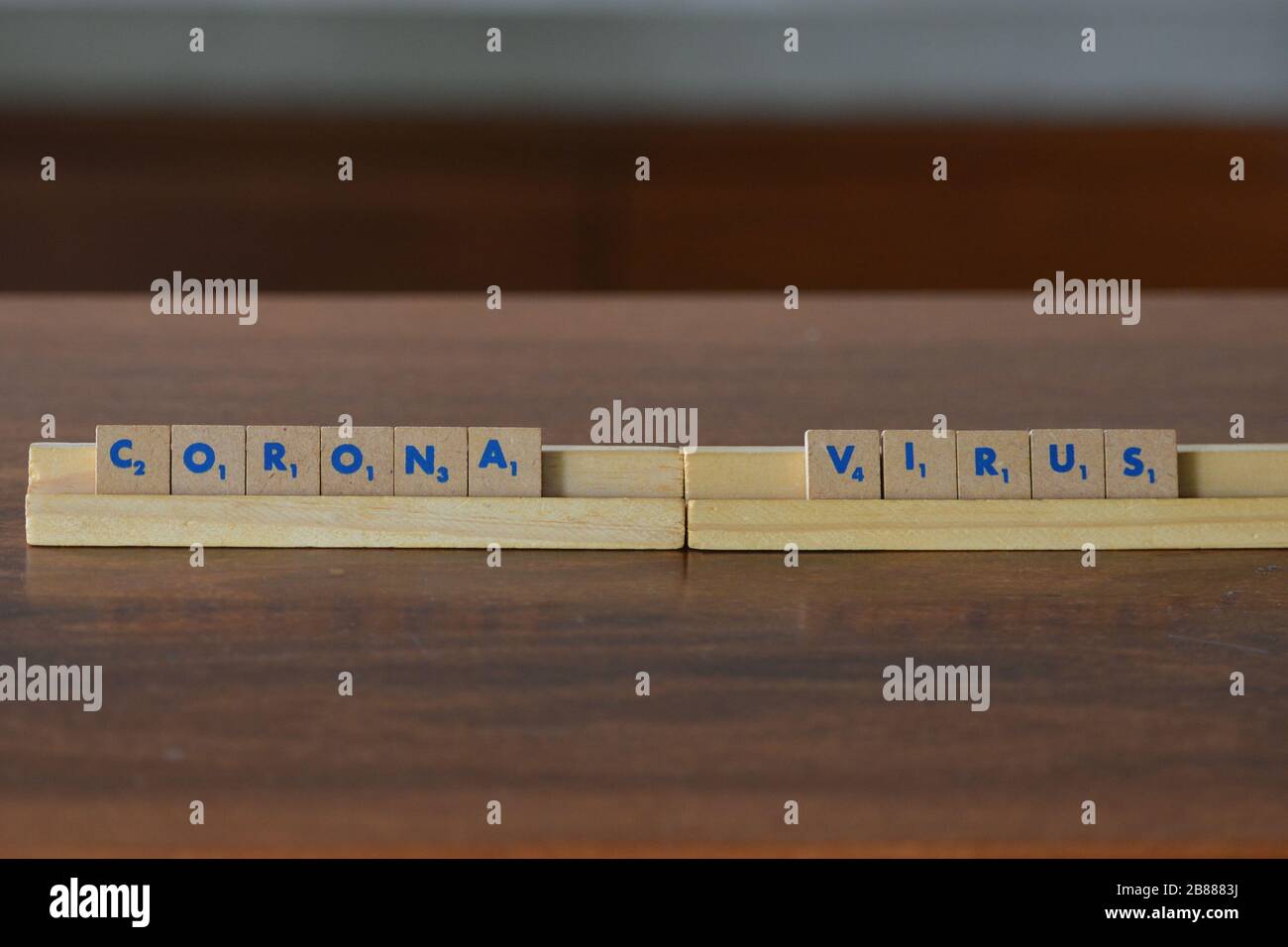 Tokyo-Japan, 19. März 2020, Coronavirus Warnungen in Kinder-Kreuzworträtsel-Spielen Stockfoto