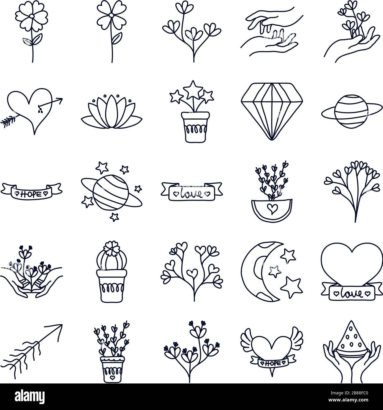 Planeten Und Minimalistisches Tattoo Konzept Symbol Uber Weissem Hintergrund Linienart Vektorgrafiken Stock Vektorgrafik Alamy