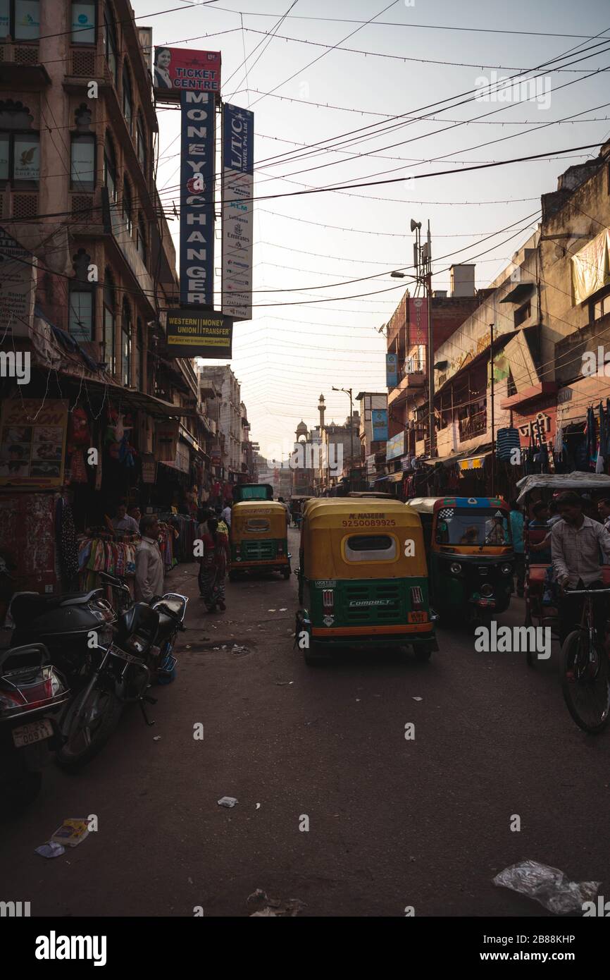 Straßen von Delhi Stockfoto