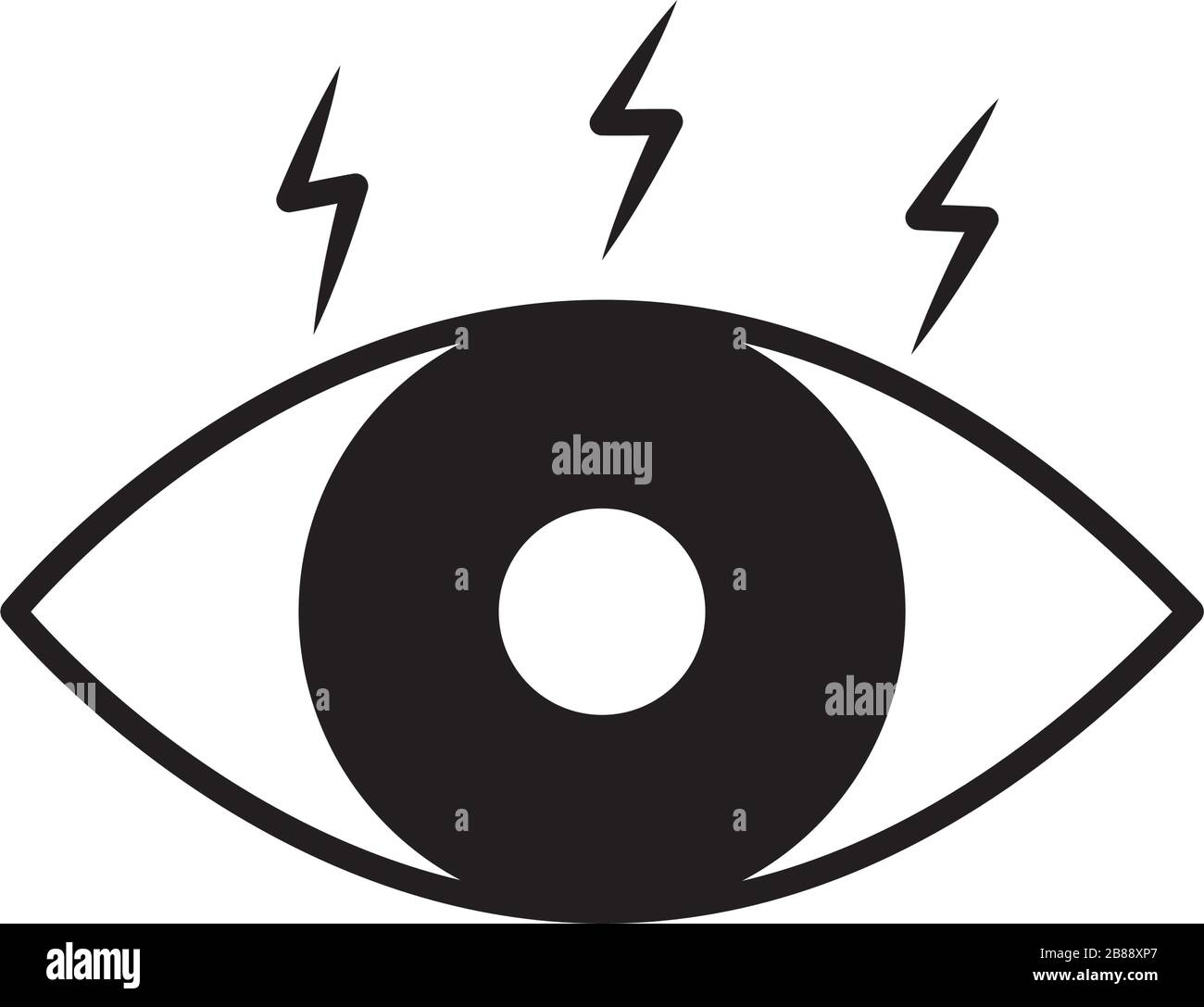 Design mit Blickschmerzen und Silhouettendesign Stock Vektor