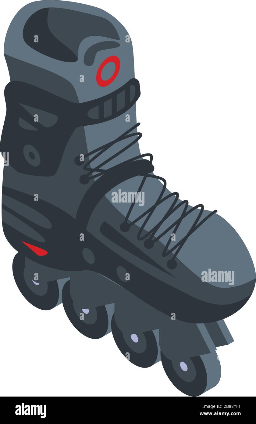 Carbon Inline-Skates-Symbol, isometrischer Stil Stock Vektor
