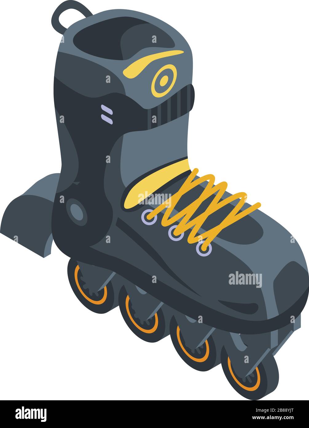 Sport Inline-Skates-Symbol, isometrischer Stil Stock Vektor