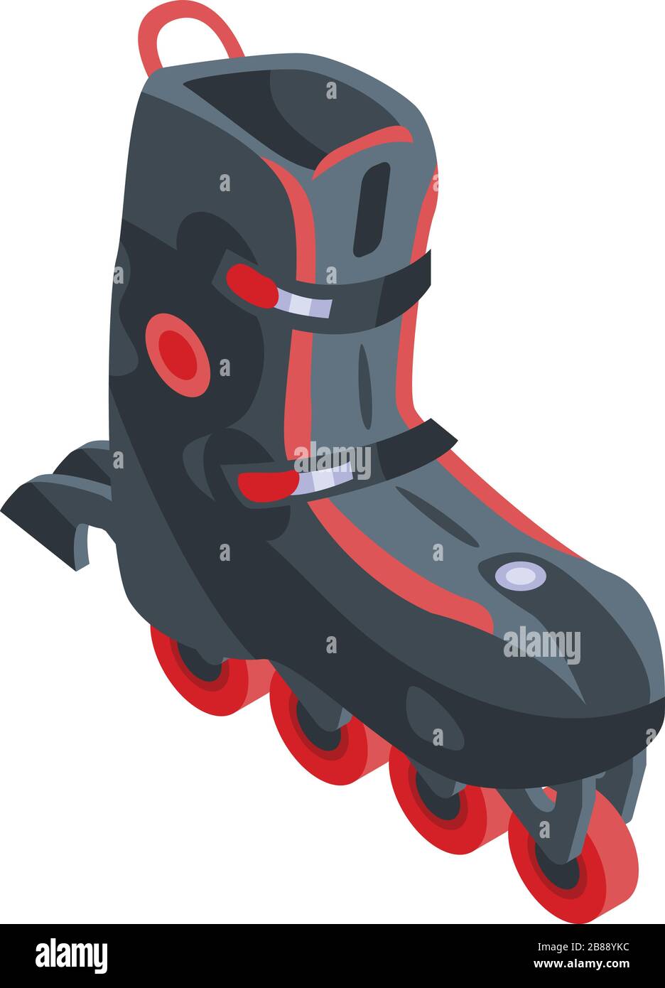 Extremer Inline-Skates-Symbol, isometrischer Stil Stock Vektor