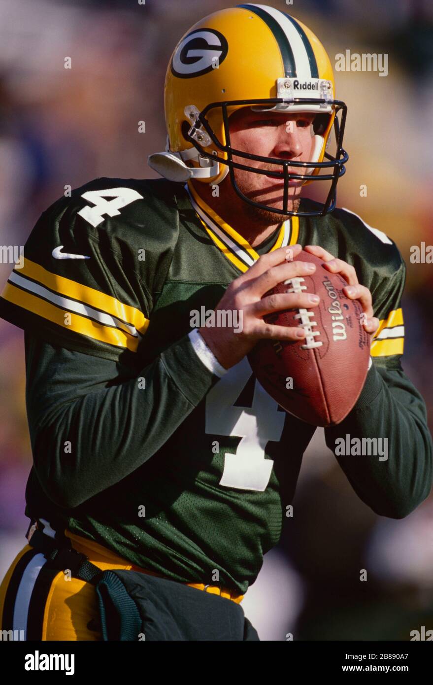 Brett Favre von den Green Bay Packers Stockfoto