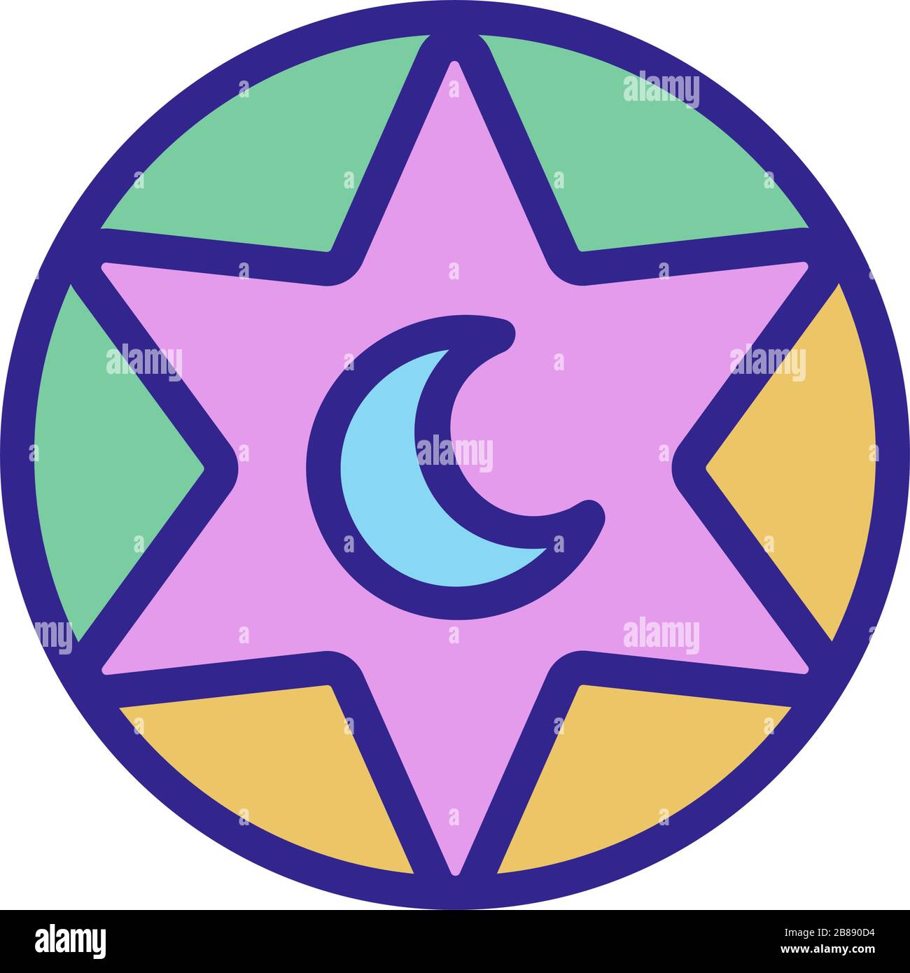 Das Symbol des Symbols Mystik Vektor umreißt die Abbildung Stock