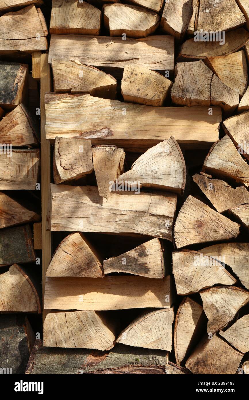 Brennholz Holz Stockfoto