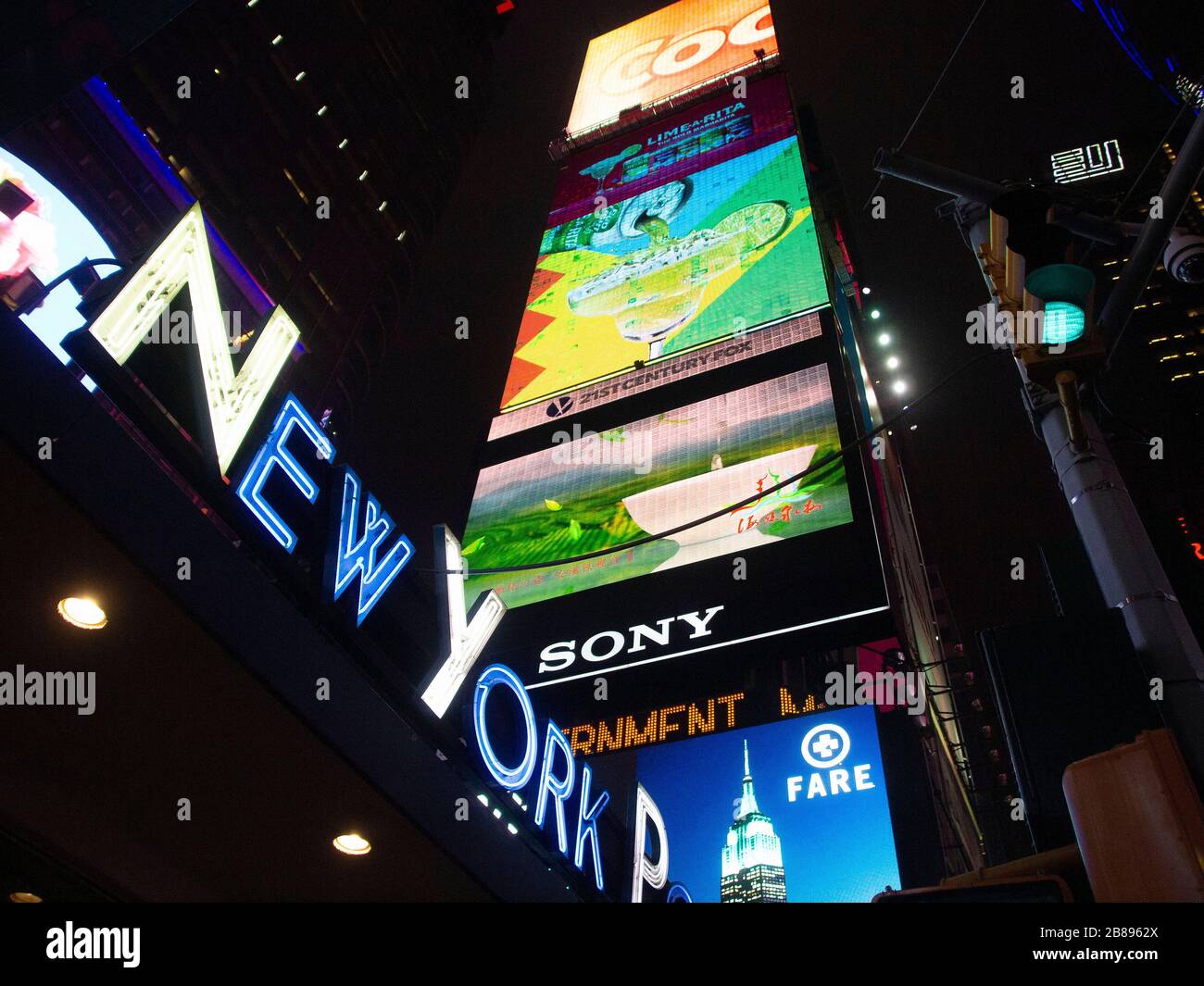 Neon-Schilder, Times Square, NYC Stockfoto