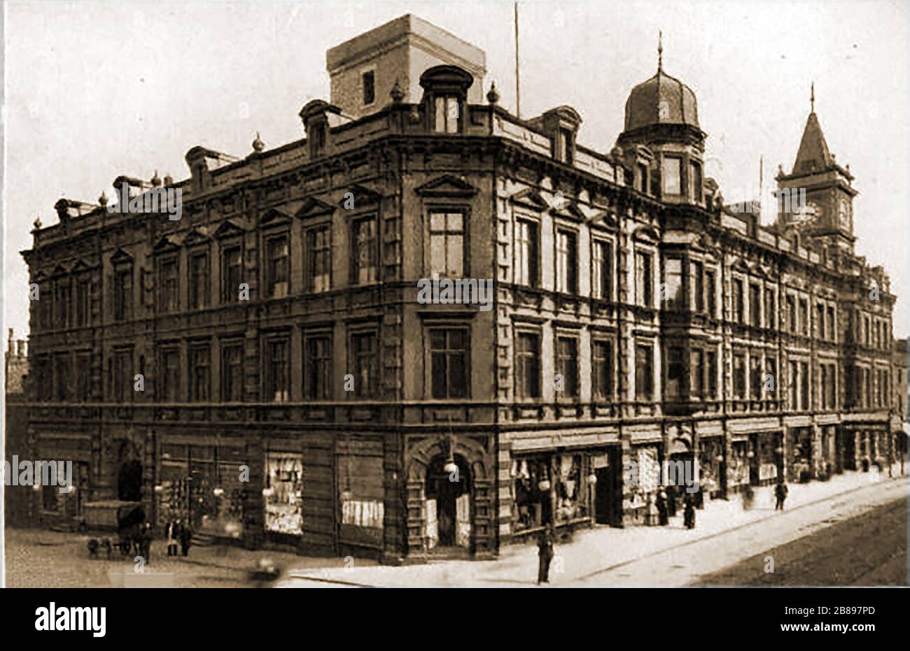 Huddersfield Industrial Society - ein frühes Foto der Central Headquarters in der Buxton Road Stockfoto