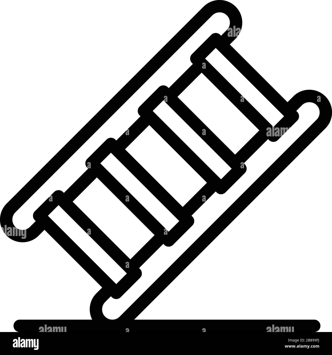 Holzleiter, Symbol, Umriss Stock Vektor