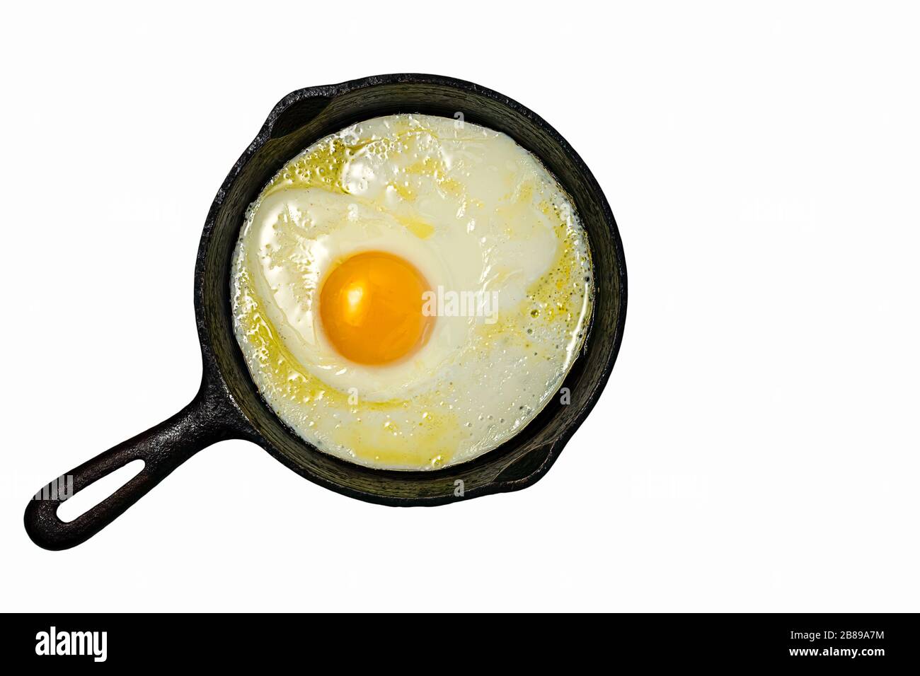 Gebratenes Ei, isoliert. Stockfoto