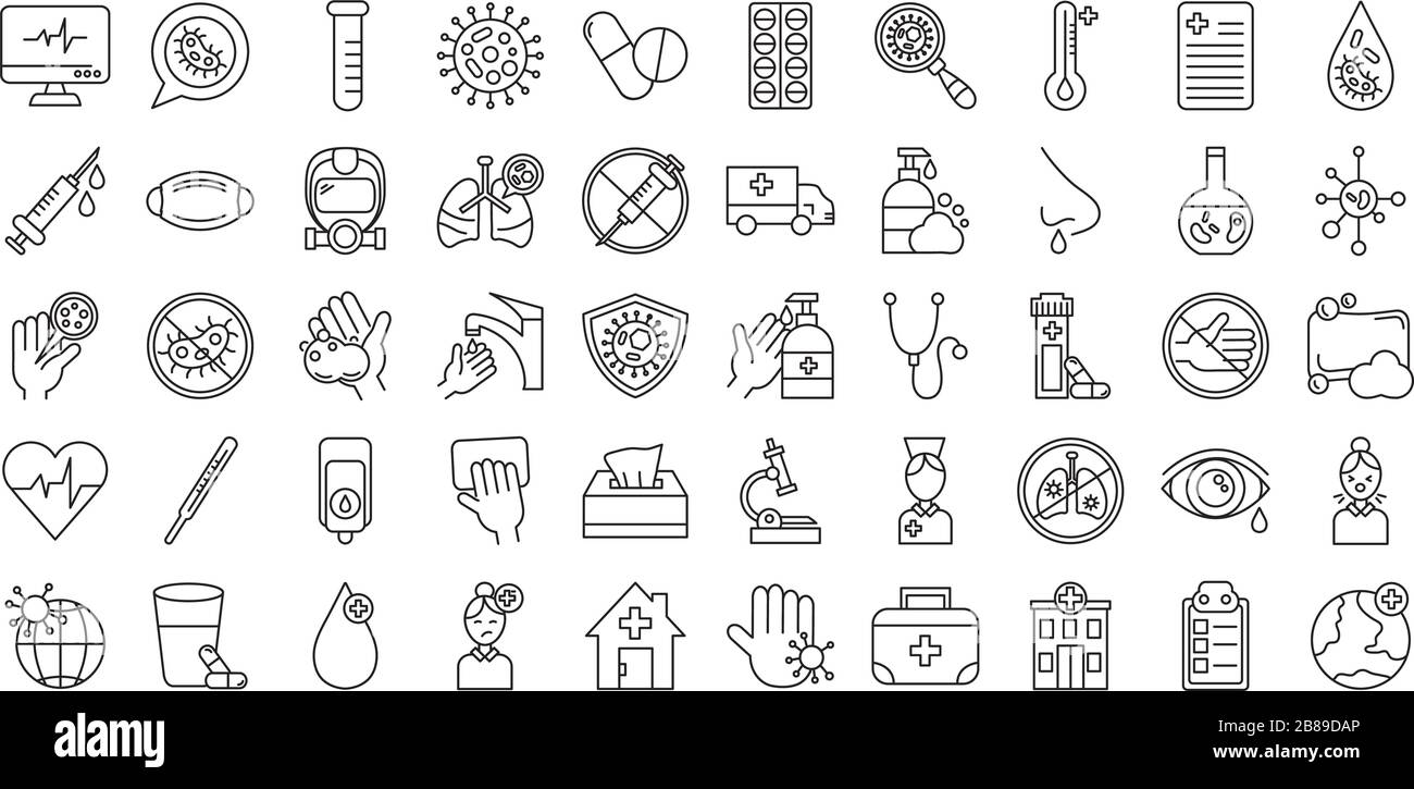 Bundle mit oviden 19 Designs, Linien-Symbol Stock Vektor