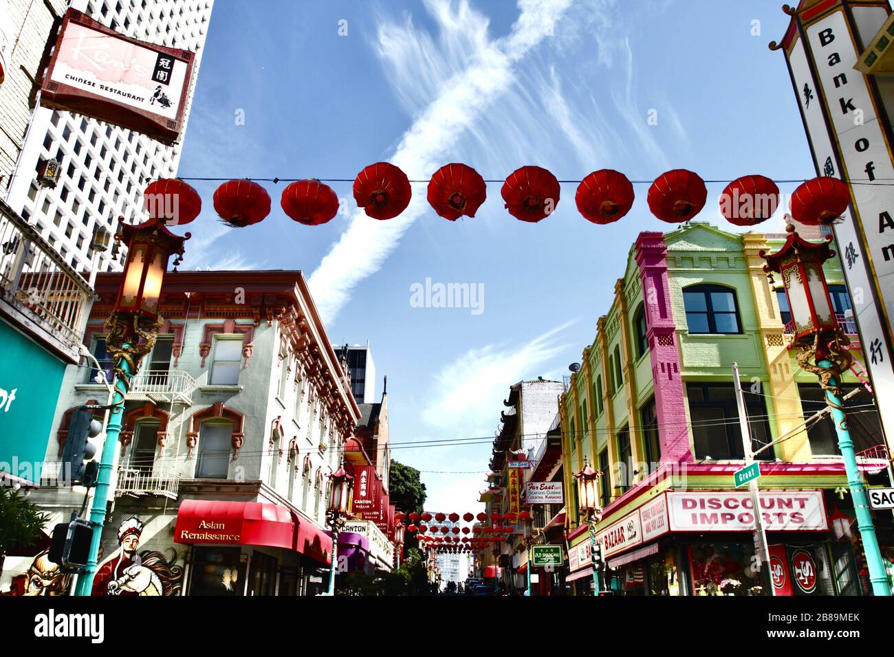 Schöner Tag in chinatown san Francisco Stockfoto