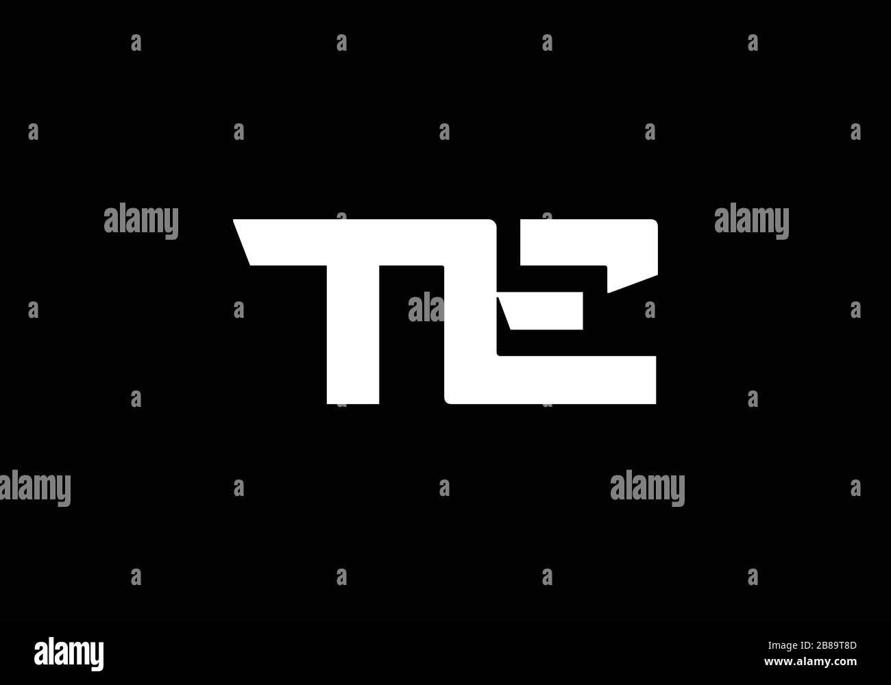 E, TE Initial Letter Logo Design Vektor-Vorlage, grafisches Alphabet Symbol für Corporate Business Identity Stock Vektor