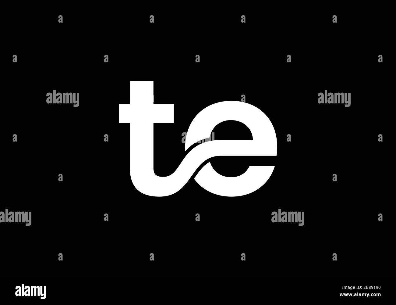 E, TE Initial Letter Logo Design Vektor-Vorlage, grafisches Alphabet Symbol für Corporate Business Identity Stock Vektor