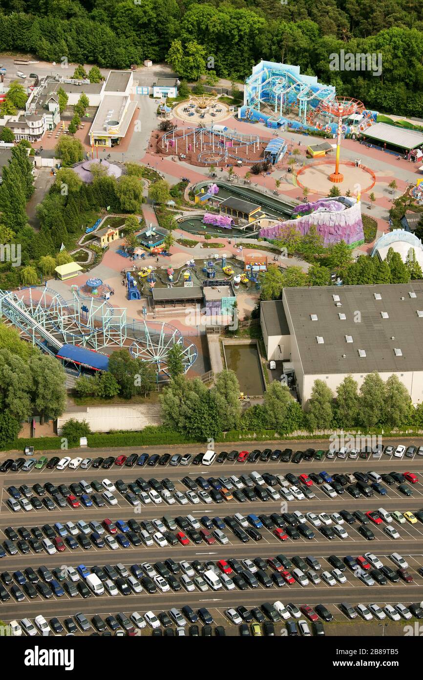 , Movie Park Deutschland in einem Bottrop-Kirchellen, 09.05.2011, Luftbild, Deutschland, Nordrhein-Westfalen, Ruhrgebiet, Bottrop Stockfoto