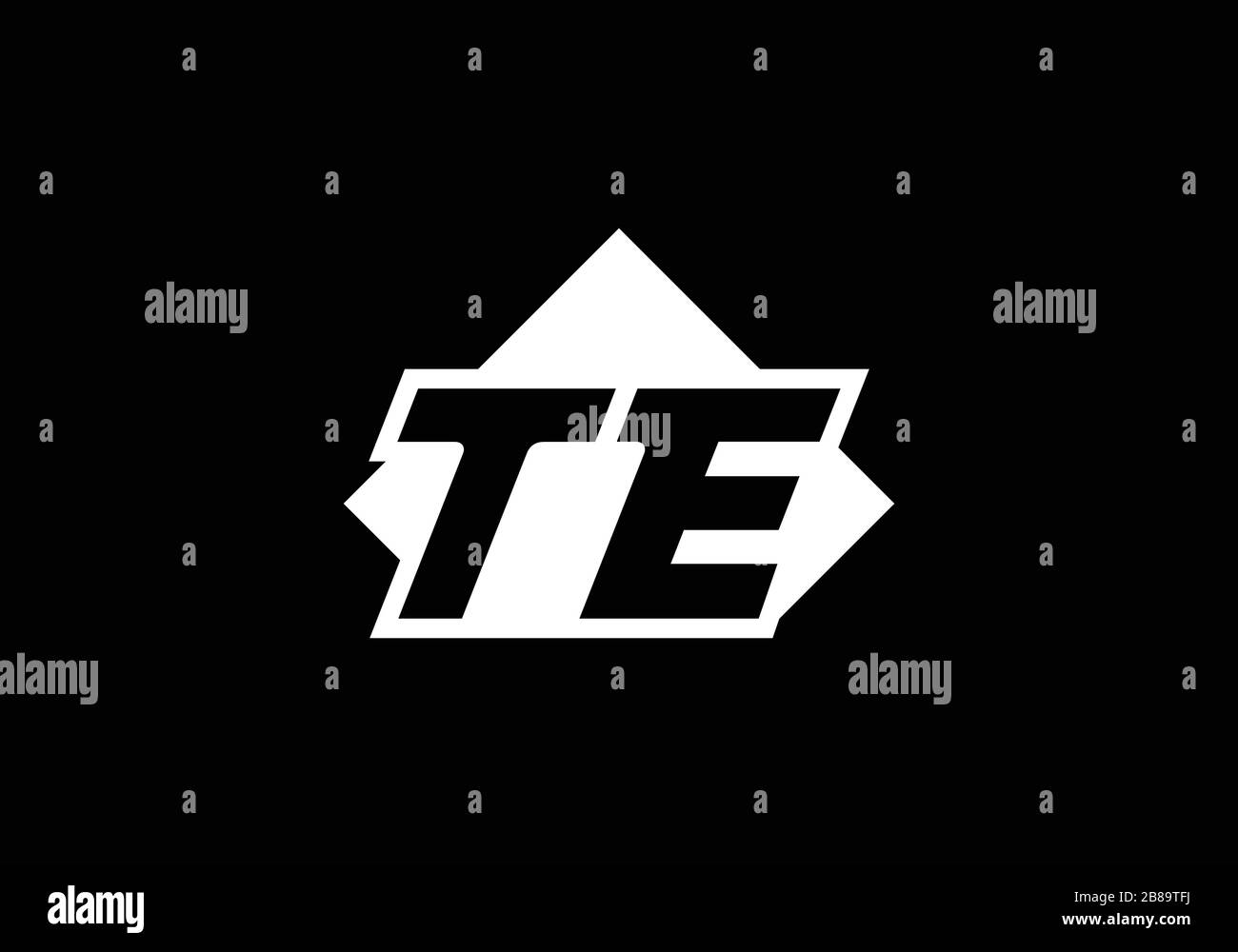 E, TE Initial Letter Logo Design Vektor-Vorlage, grafisches Alphabet Symbol für Corporate Business Identity Stock Vektor